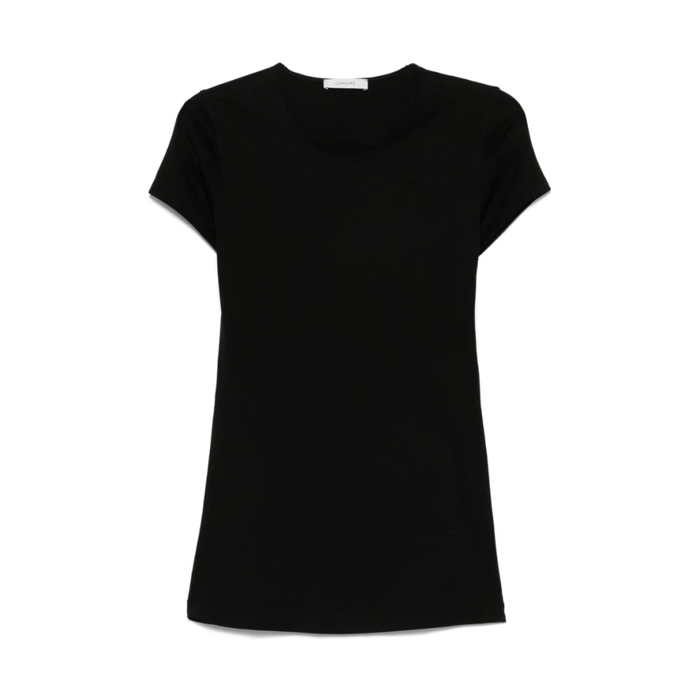 Lemaire Zwarte Ronde Hals Korte Mouw T-shirt Black Dames