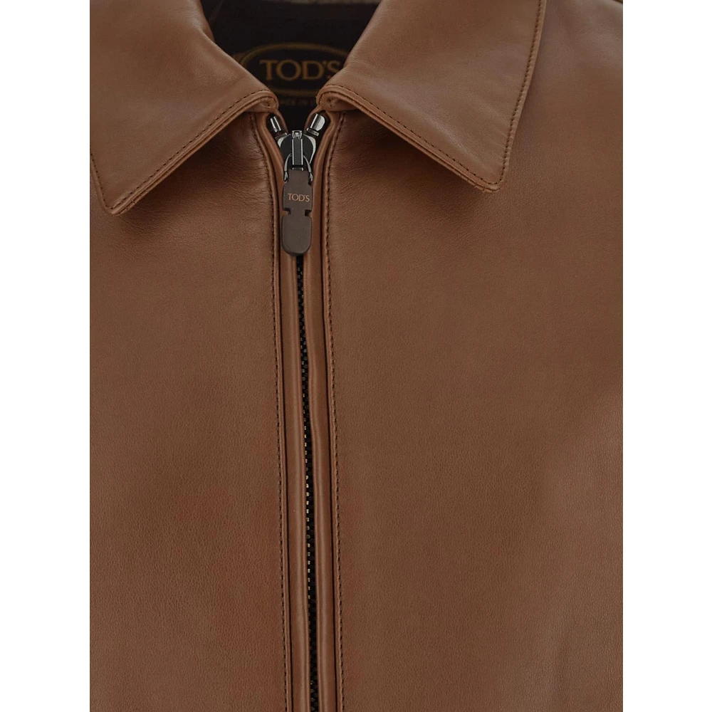 TOD'S Leren jas Brown Heren