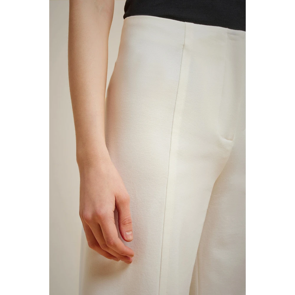 Liviana Conti Milano Stitch Palazzo Broek met Verstelbare Zoom White Dames
