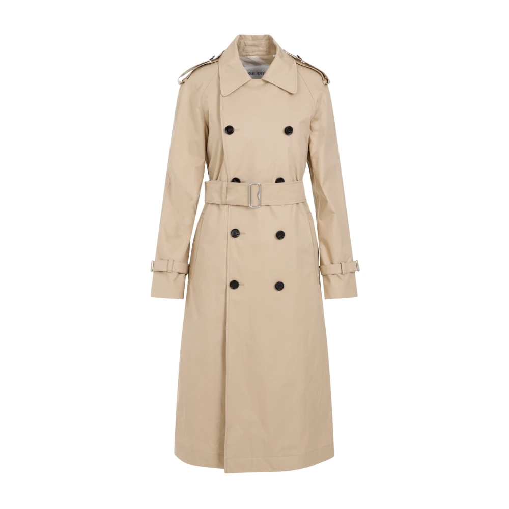 Burberry Flax Trench Coat Beige Dames