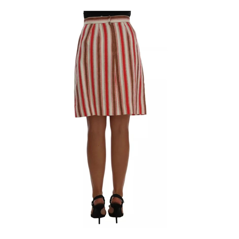 Dolce & Gabbana Multicolor Gestreepte Minirok Verticale Streep Multicolor Dames