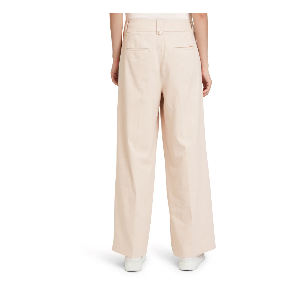 Betty & Co Wijde pijp pak broek Beige Dames