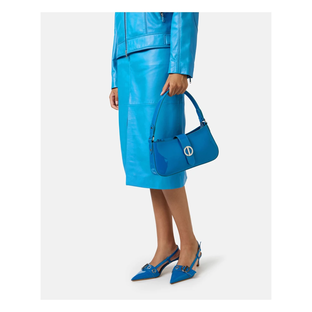 Iceberg Kobalt Piuma patentleren tas met bovenhandvat Blue Dames