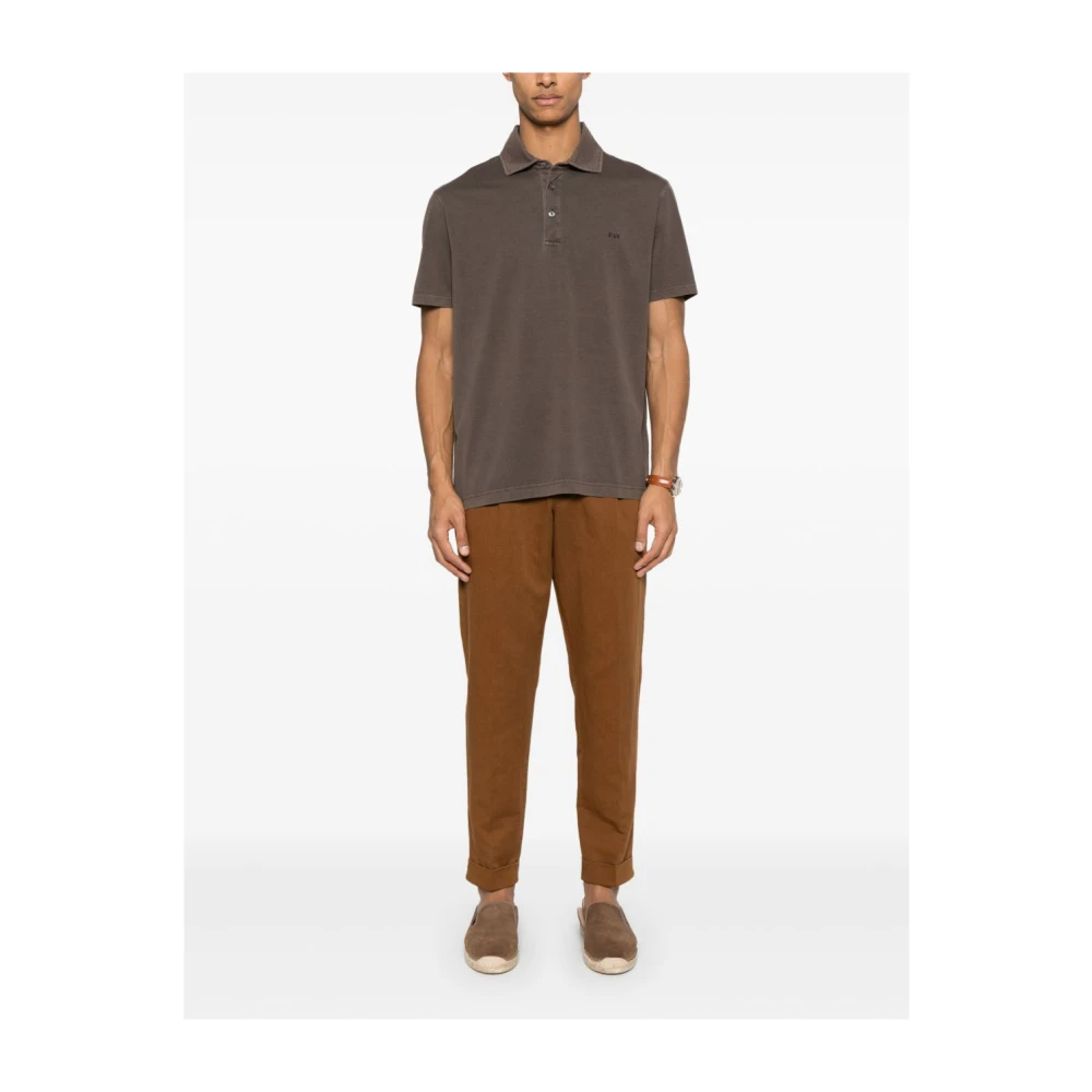 Fay Bruine T-shirt & Polo Combo Brown Heren