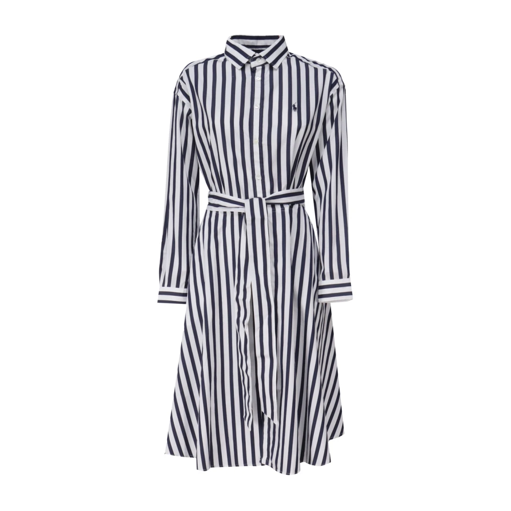 Polo Ralph Lauren Women's Striped Poplin Shirt Midi Dress