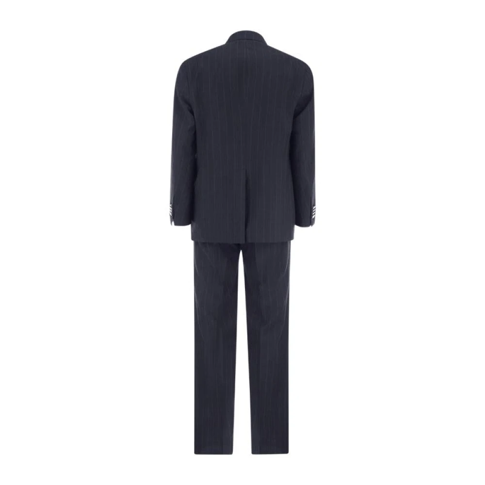 Tagliatore Pinstripe Suit Set Blue Heren
