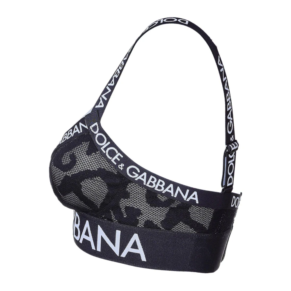 Dolce & Gabbana Gekanteld Logo Beha Black Dames