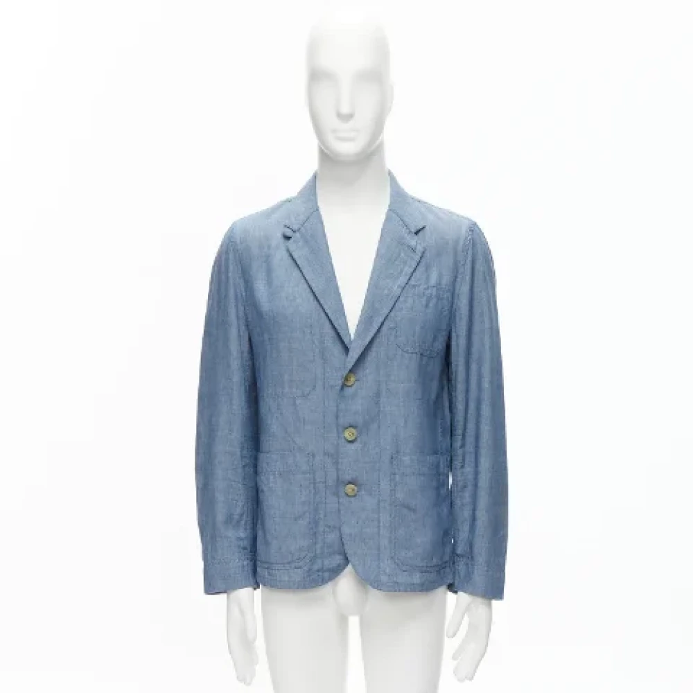 Maison Margiela Pre-owned Cotton outerwear Blue Heren