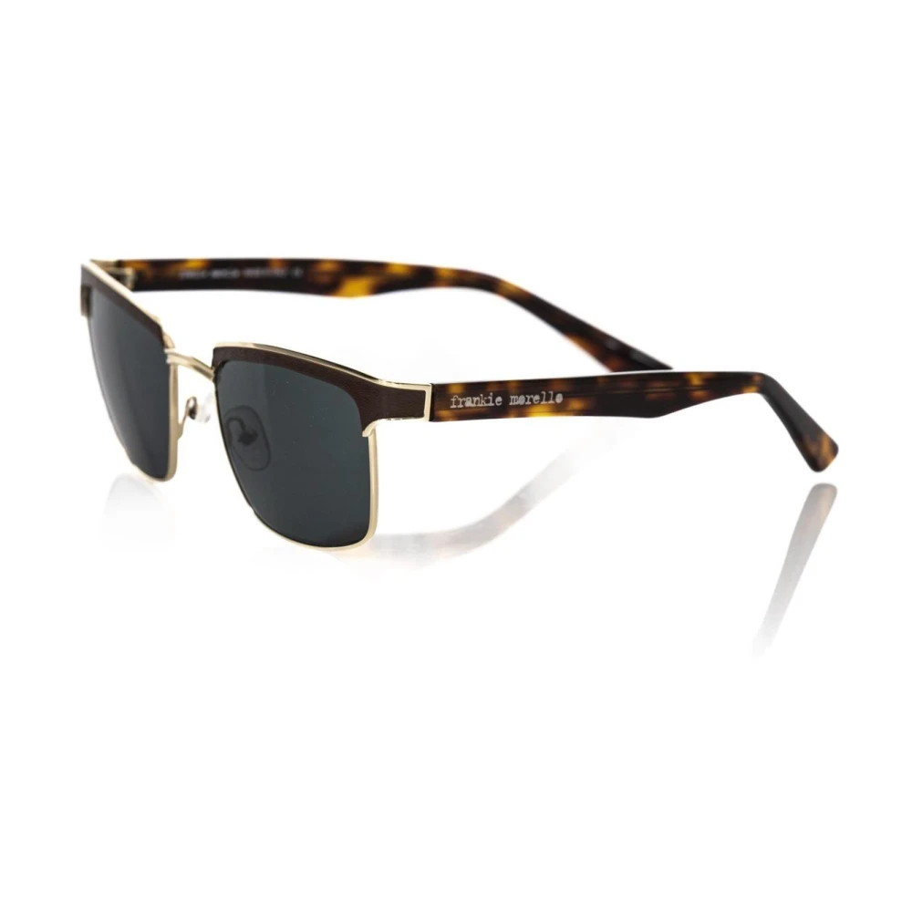 Frankie Morello Elegant Clubmaster solglasögon med tonade linser Brown, Herr