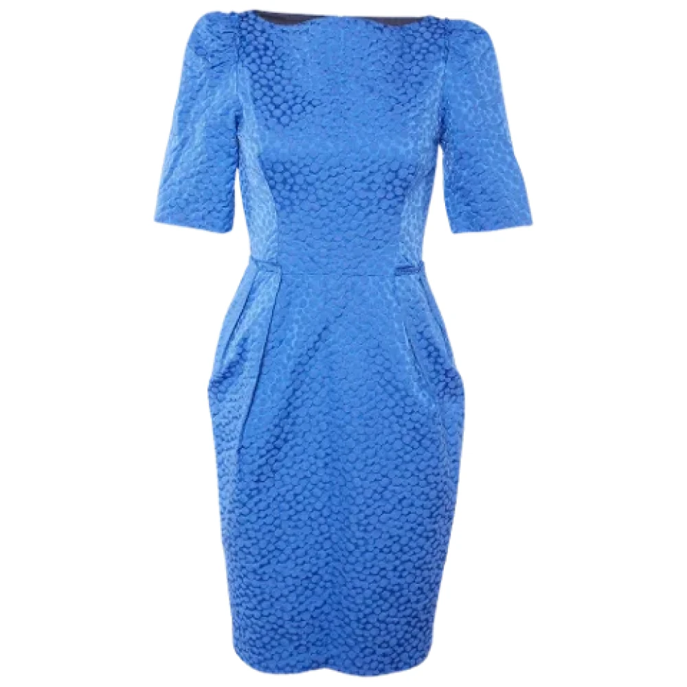 Carolina Herrera Pre-owned Fabric dresses Blue Dames
