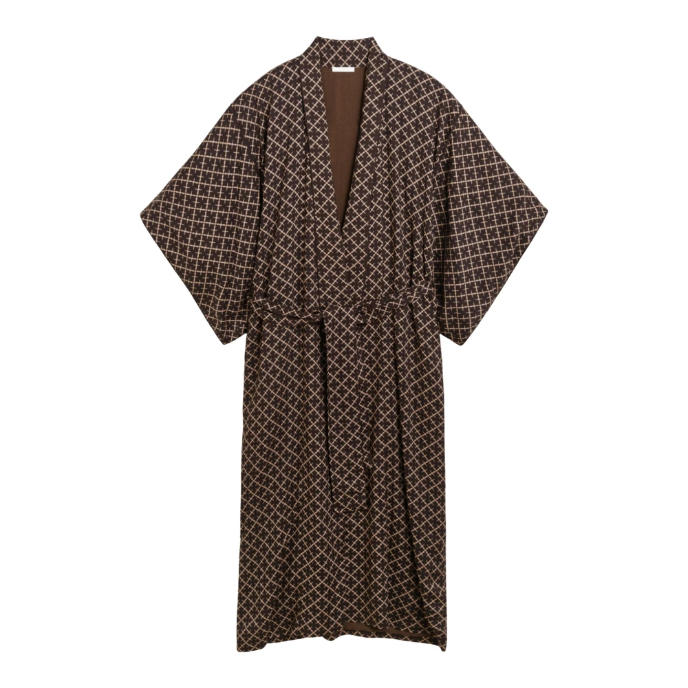 By Malene Birger Elegant Kimono Stil Klänning Brown, Dam