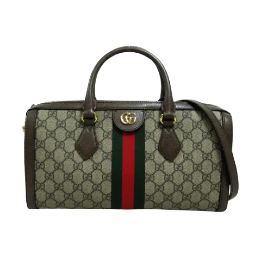 Gucci Vintage Pre-owned Fabric gucci-bags Beige Dames