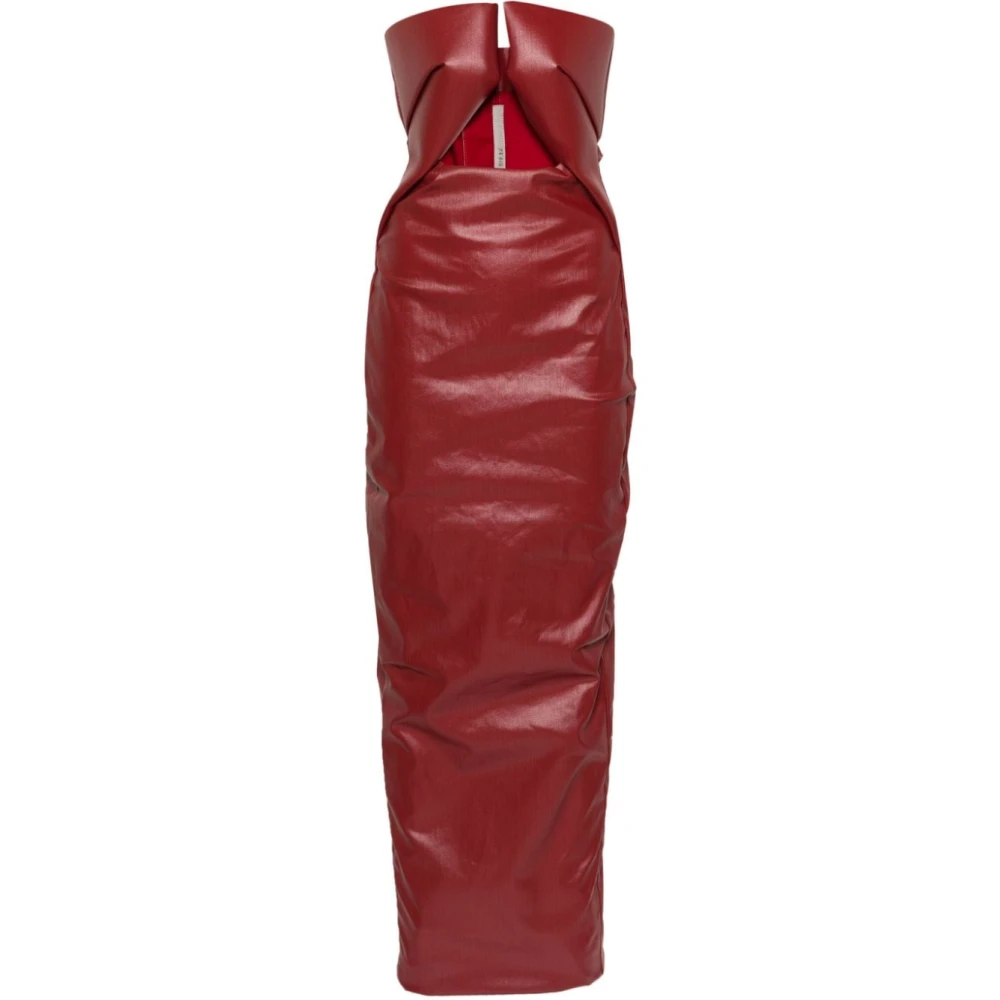 Rick Owens Rode Coated Cut-Out Jurk Red Dames