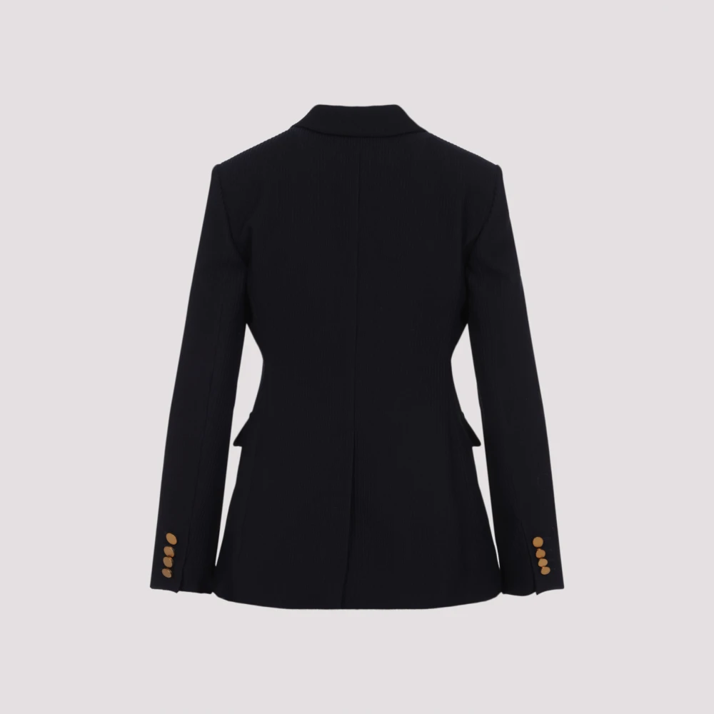 Max Mara Blauwe Wolmix Elegante Jas Blue Dames