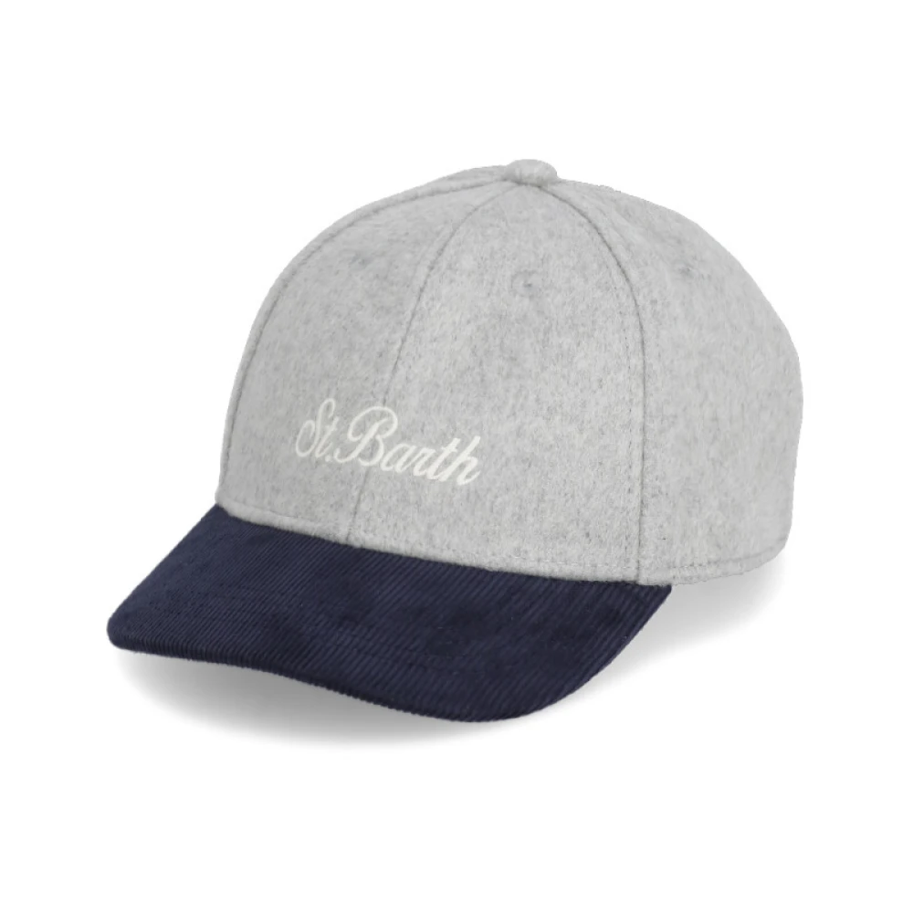 Saint Barth Grijze Baseballpet met Logo Borduursel Gray Heren