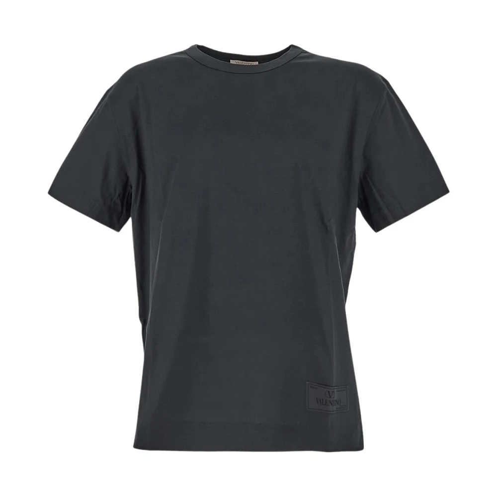 Valentino Katoenen Logo T-shirt Black Heren