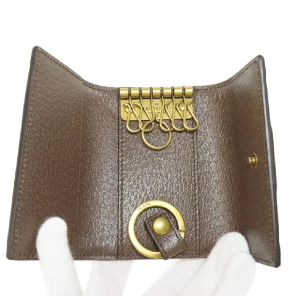 Gucci Vintage Pre-owned Canvas key-holders Brown Dames
