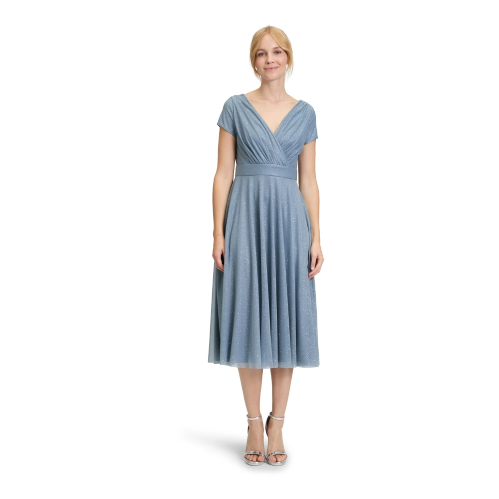 Vera Mont Glitter Cocktailjurk Blue Dames