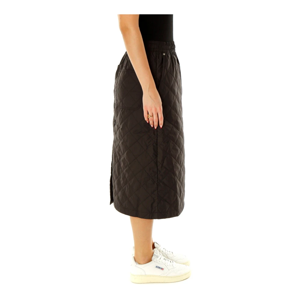 Carhartt WIP A-Lijn Waterafstotende Rok met Zakken Black Dames