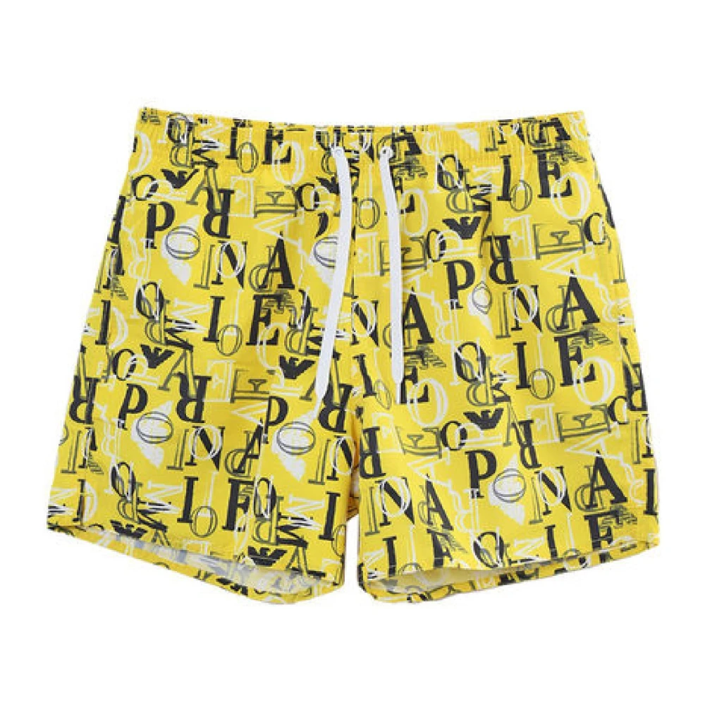 Emporio Armani Uomo Giallo Costumi Da Bagno, S, New,