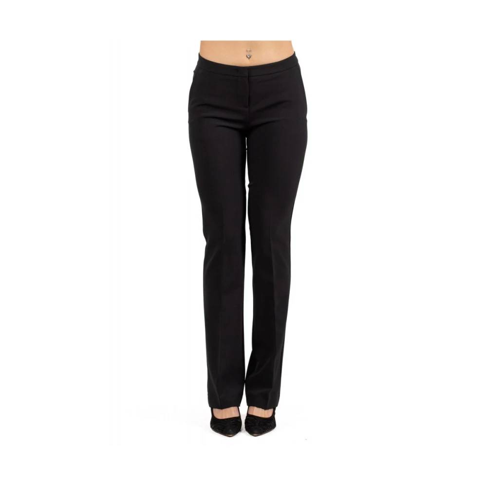 Pinko Elegante Stretch Polyester Elastaan Broek Black Dames