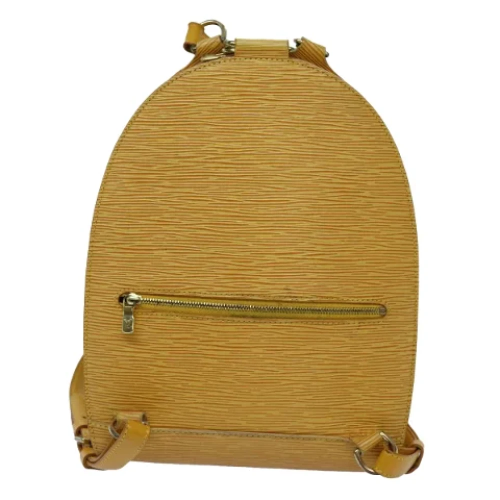 Louis Vuitton Vintage Pre-owned Leather backpacks Yellow Dames