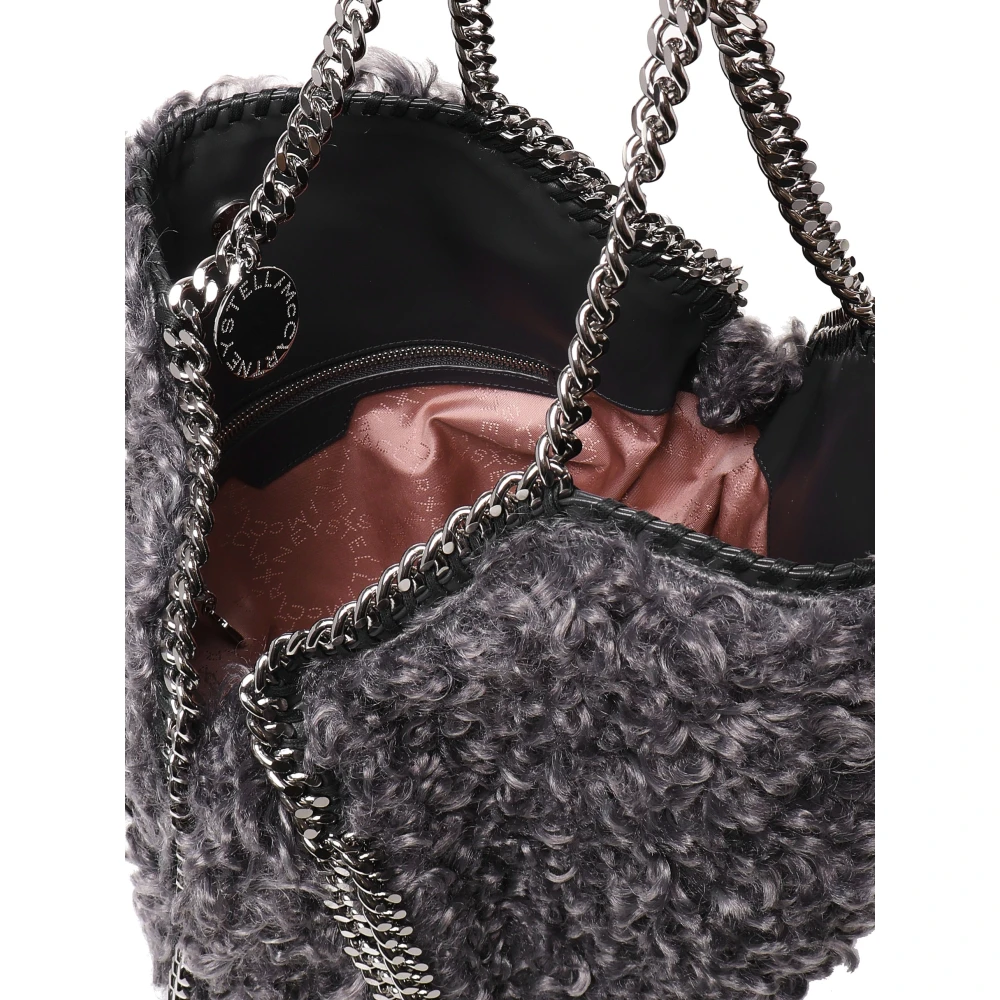 Stella Mccartney Schoudertas met Diamantgeslepen Ketting Gray Dames