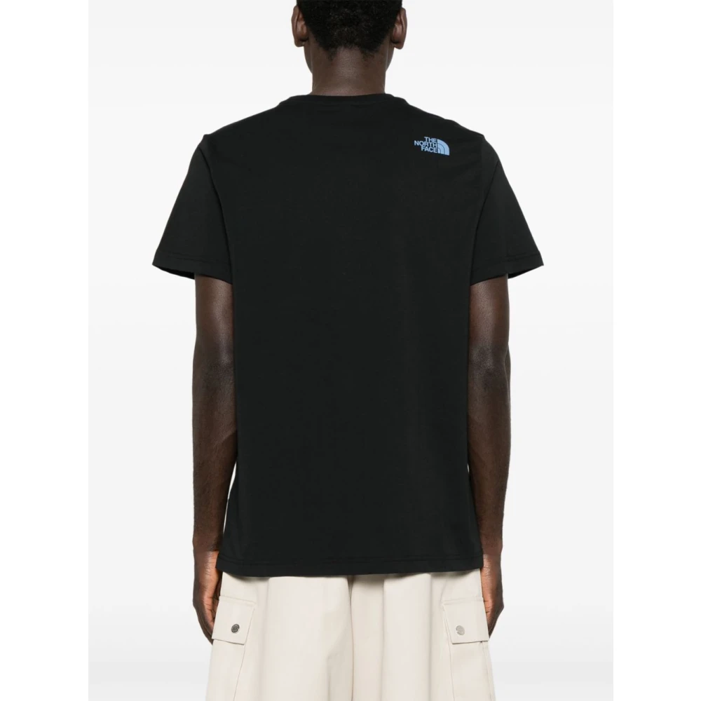 The North Face Zwart Logo Print Crew Neck T-shirt Black Heren