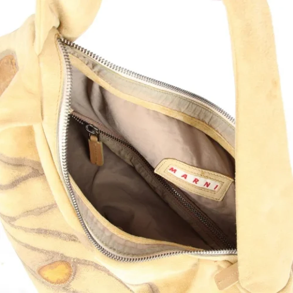 Marni Pre-owned Suede shoulder-bags Beige Dames