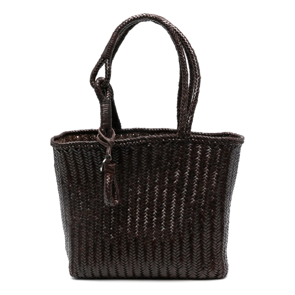 Lemaire Chevron Tote Bag Brown Dames