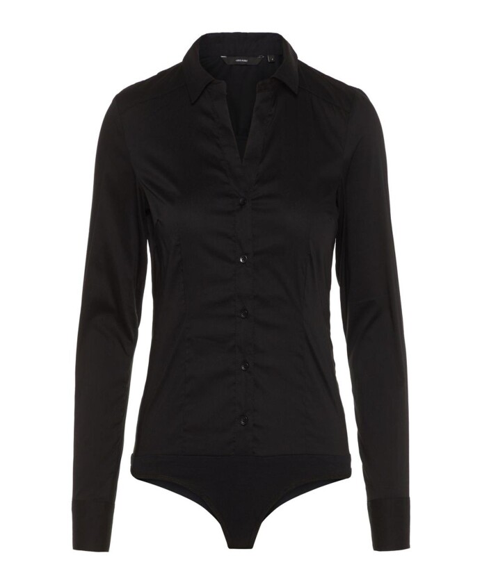 chemise-noire-col-en-v-pour-femmes