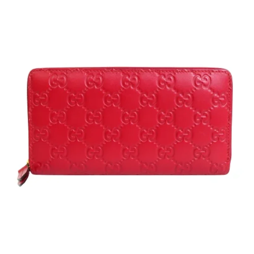 Gucci Vintage Pre-owned Leather wallets Red Dames