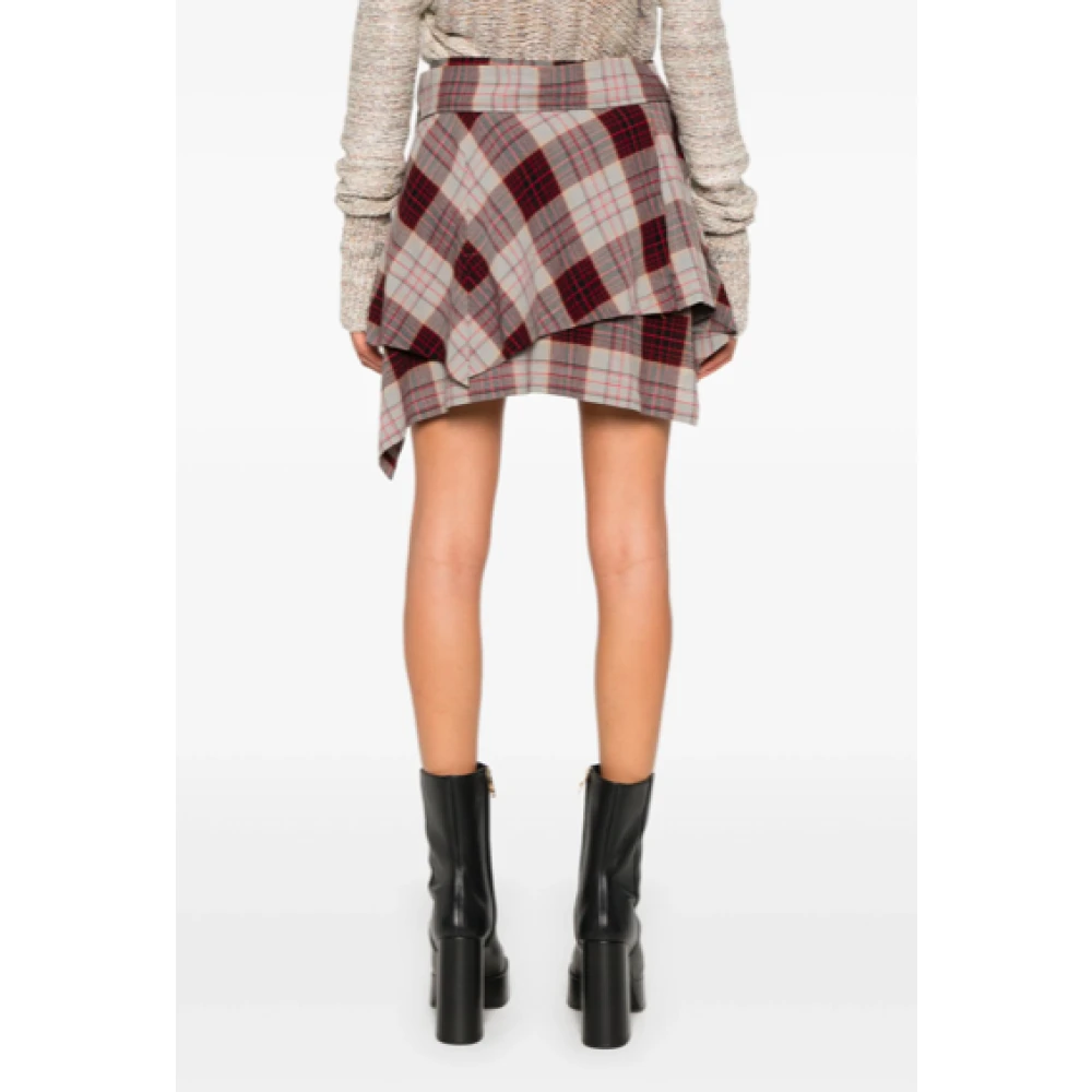 Vivienne Westwood Rode Geruite Kilt Rok Red Dames