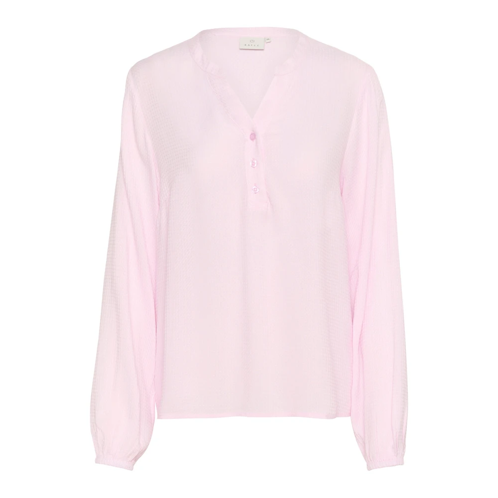 Kaffe Lila Sneeuw Blouse met V-Hals White Dames