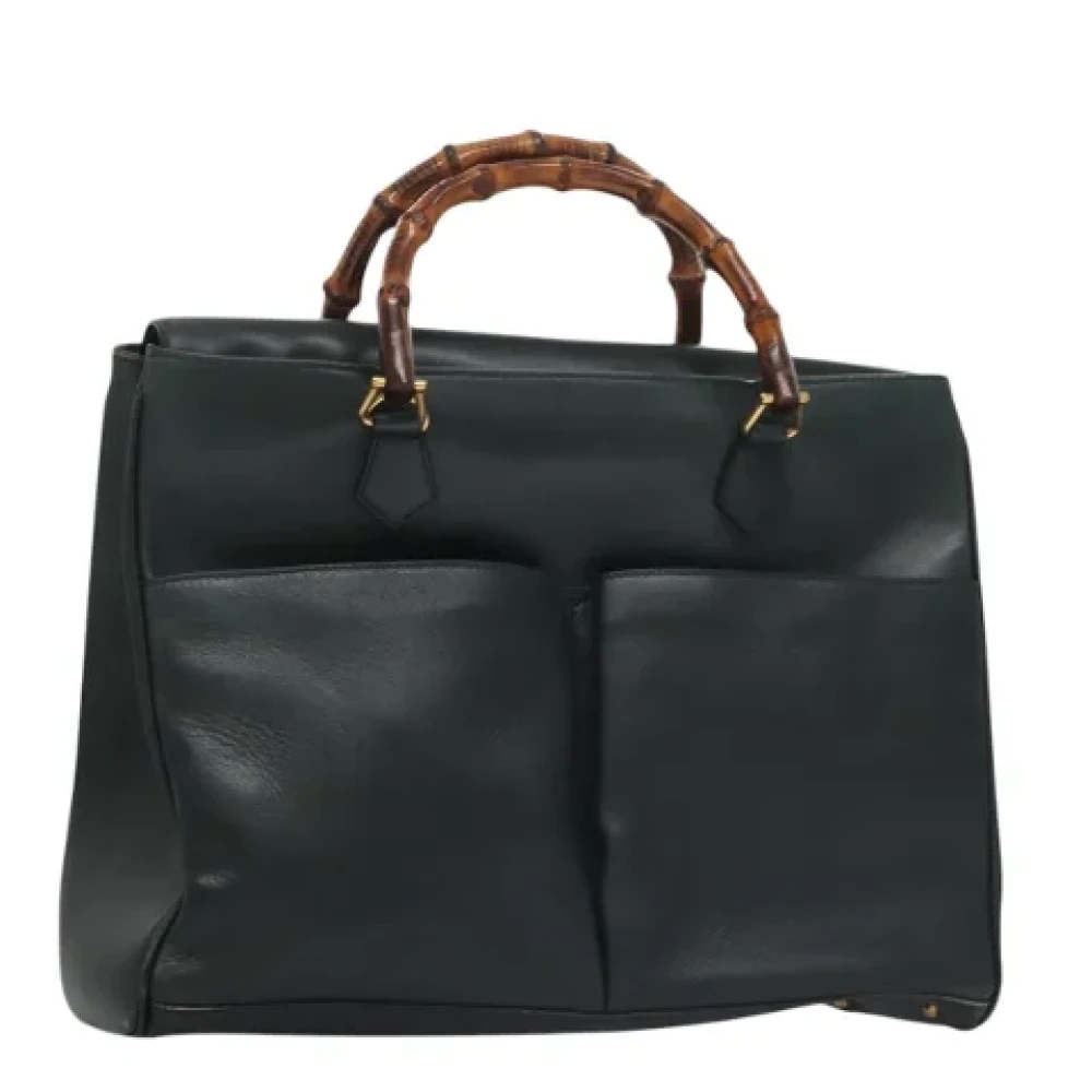 Gucci Vintage Pre-owned Leather handbags Black Dames