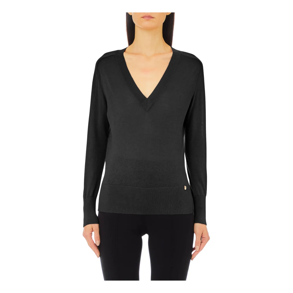 Liu Jo Gesloten hals trui Black Dames