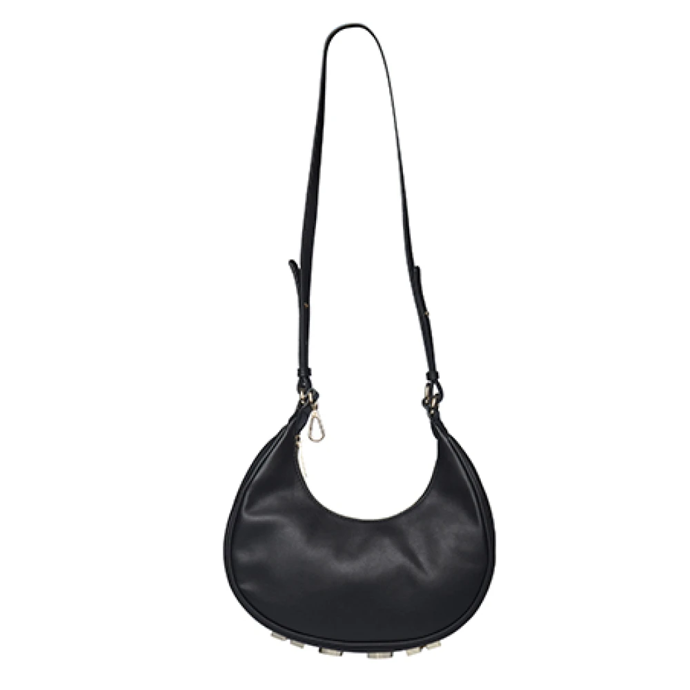 Msgm Kids Ragazza Nero Borsa A Spalla Con Placca Logo - Immagine 2