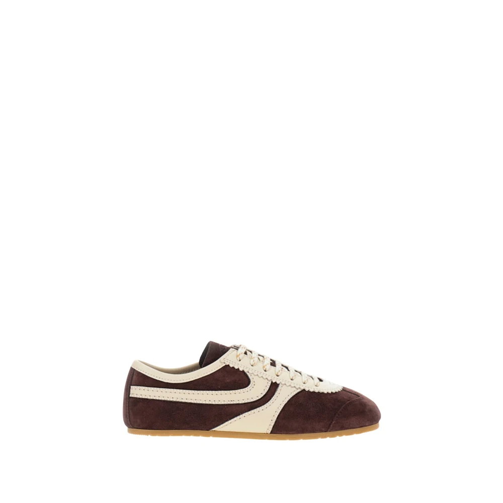 Dries Van Noten Suede Sneakers Dames Schoenen Paars