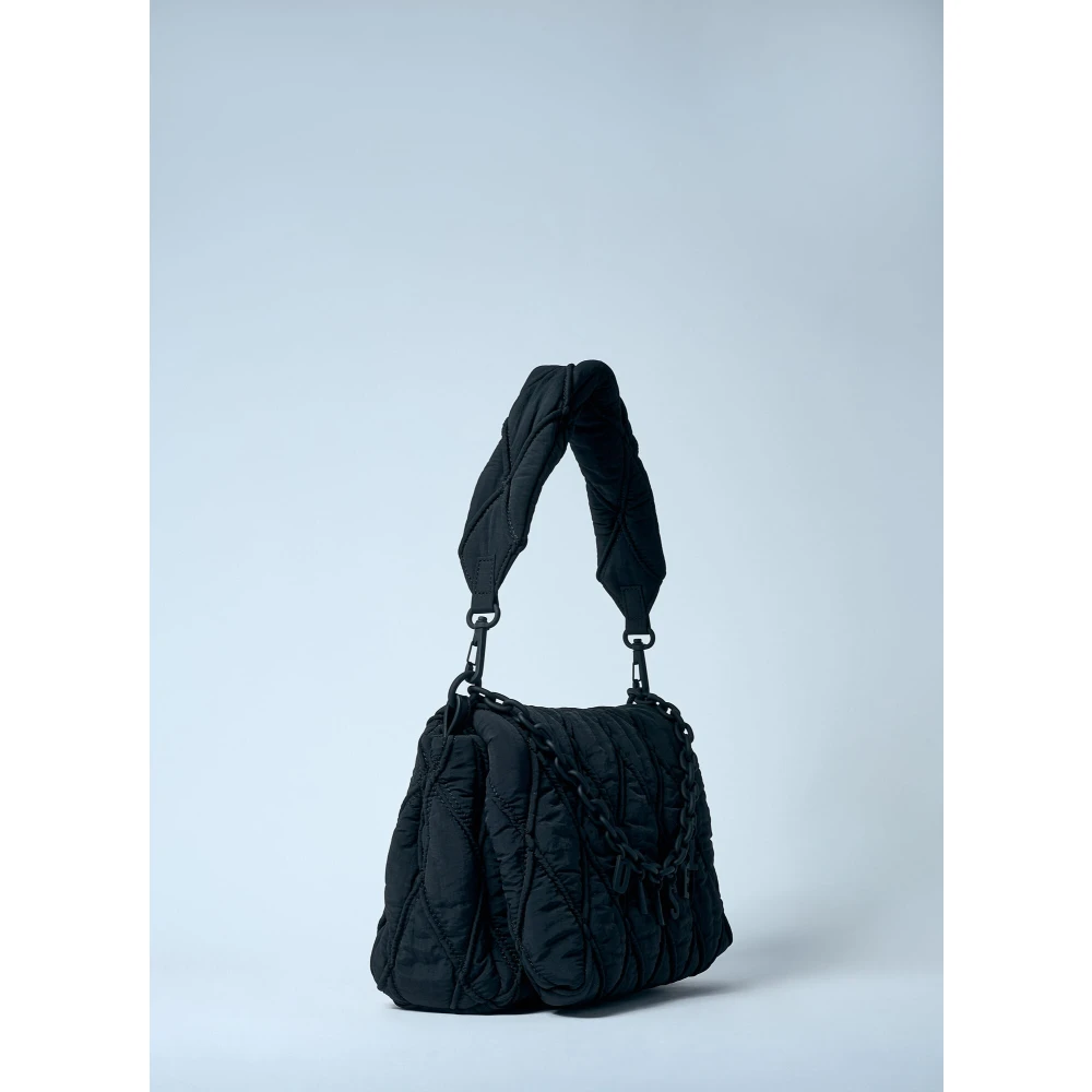 Diesel Gewatteerde Charm-D Schoudertas Black Dames