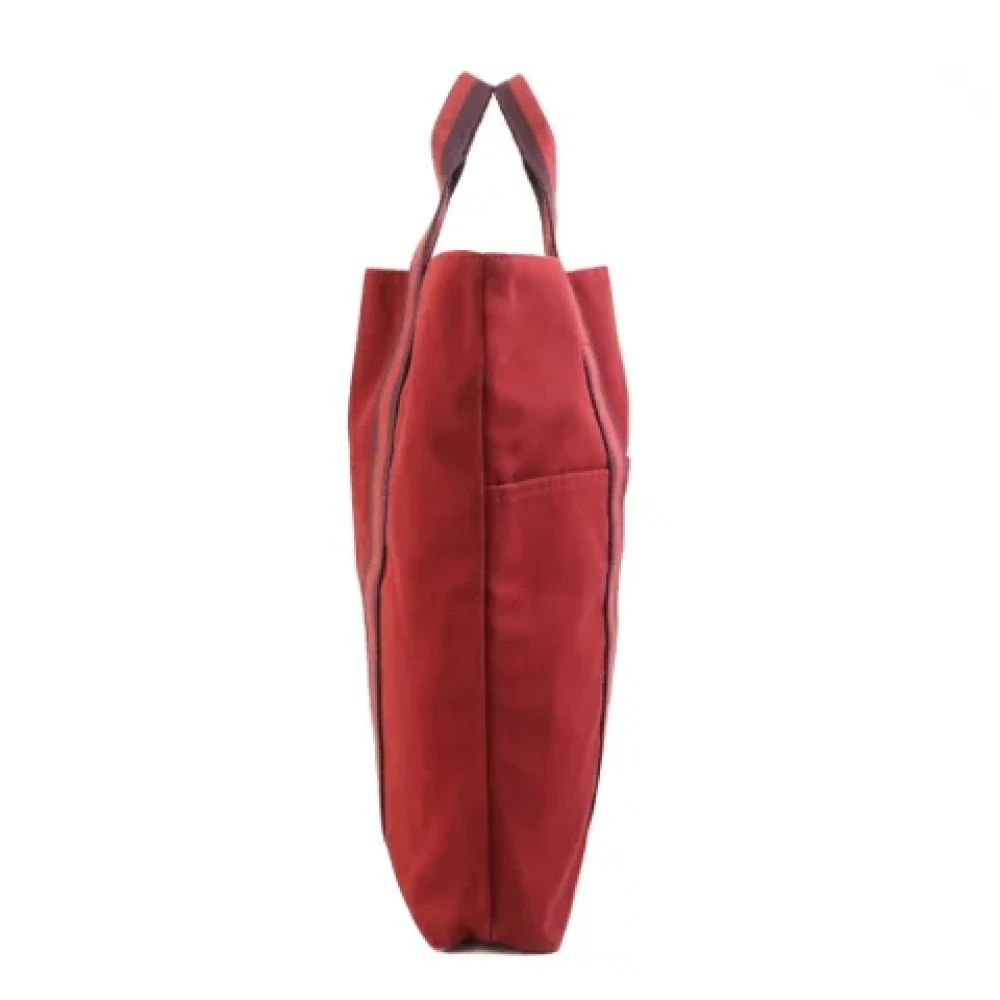 Hermès Vintage Pre-owned Cotton handbags Red Dames
