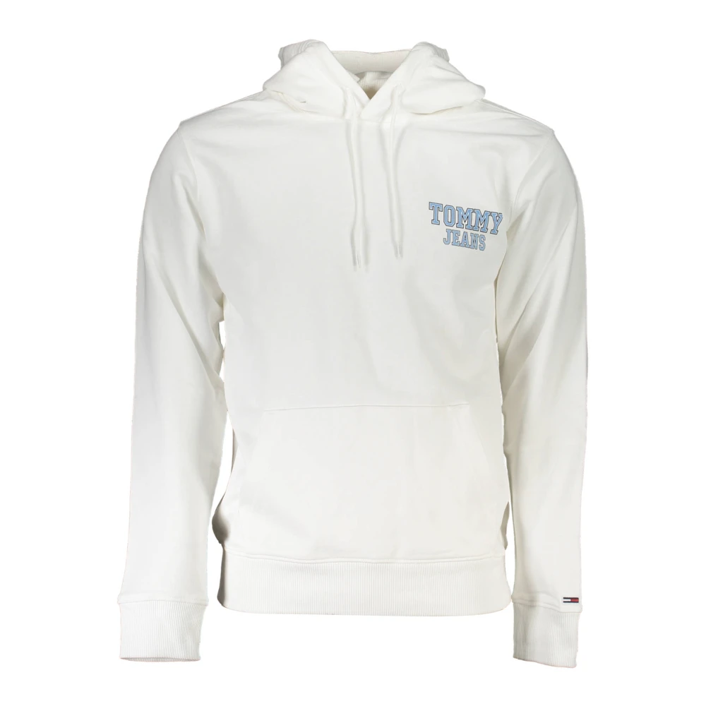 Tommy Hilfiger Men's White Long-Sleeved Hooded Sweatshirt