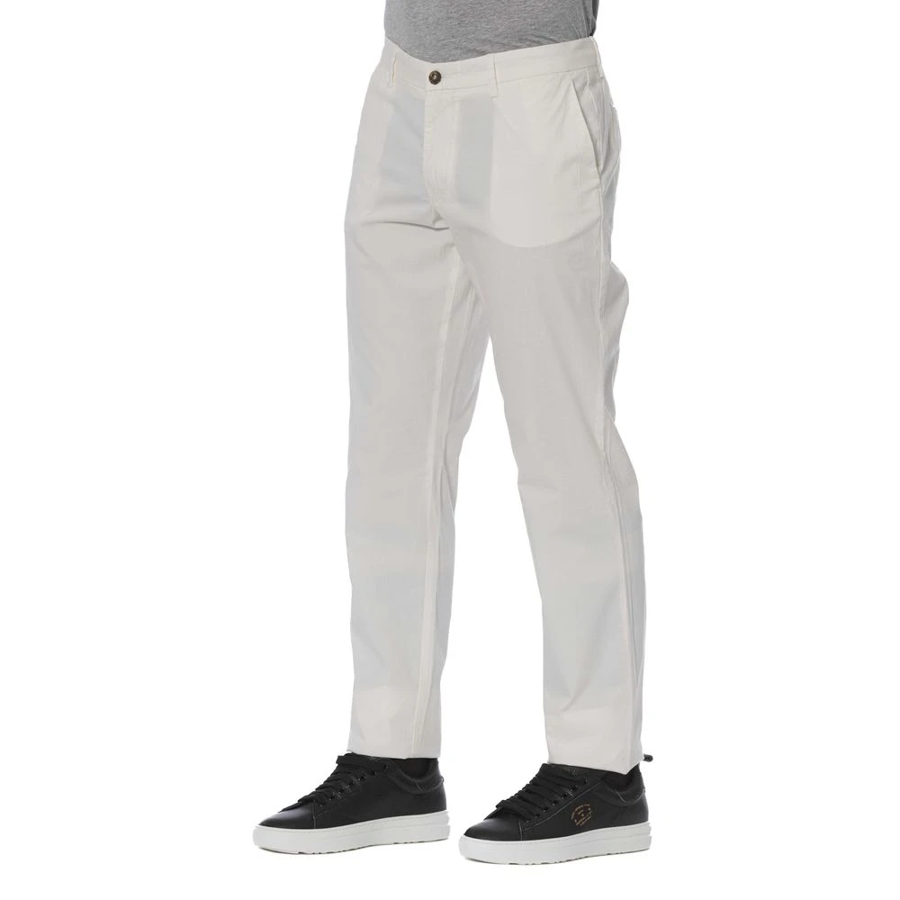 Trussardi Elegante Witte Katoenmix Broek White Heren