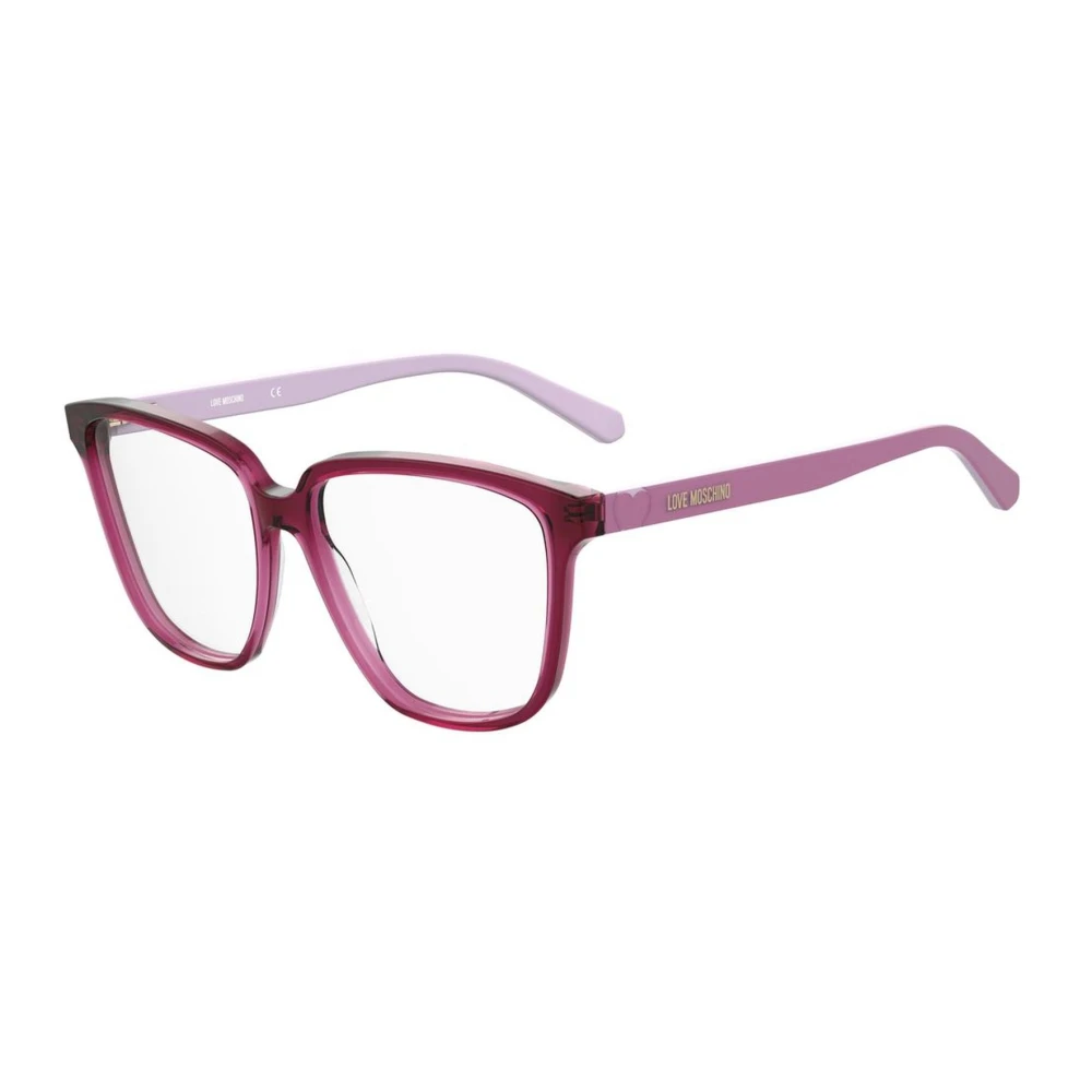 Love Moschino Rode Acetaatmontuur Bril Kersenkleur Red Dames