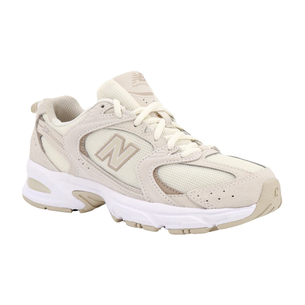 New Balance Beige Veterschoenen met Monogram Beige Dames