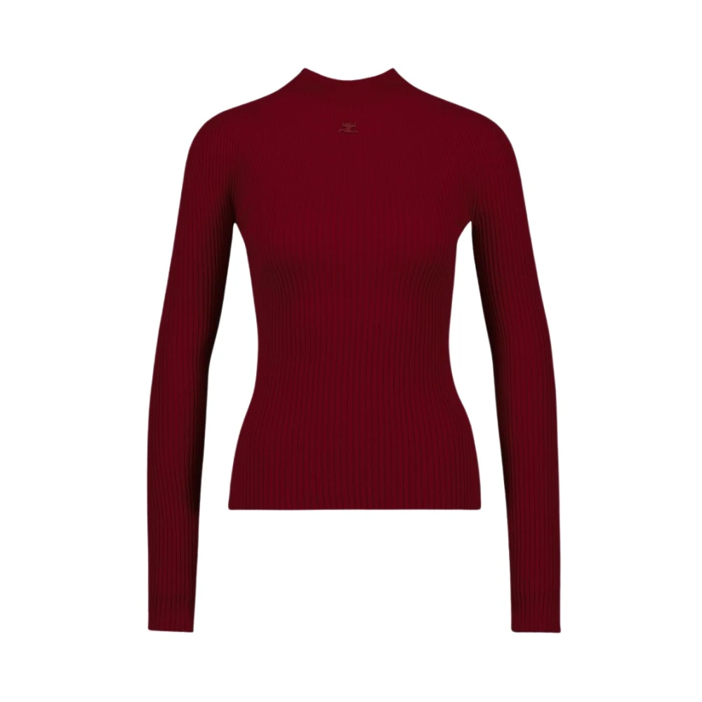 Courrèges Rode Ribtrui Licht Katoen Red Dames