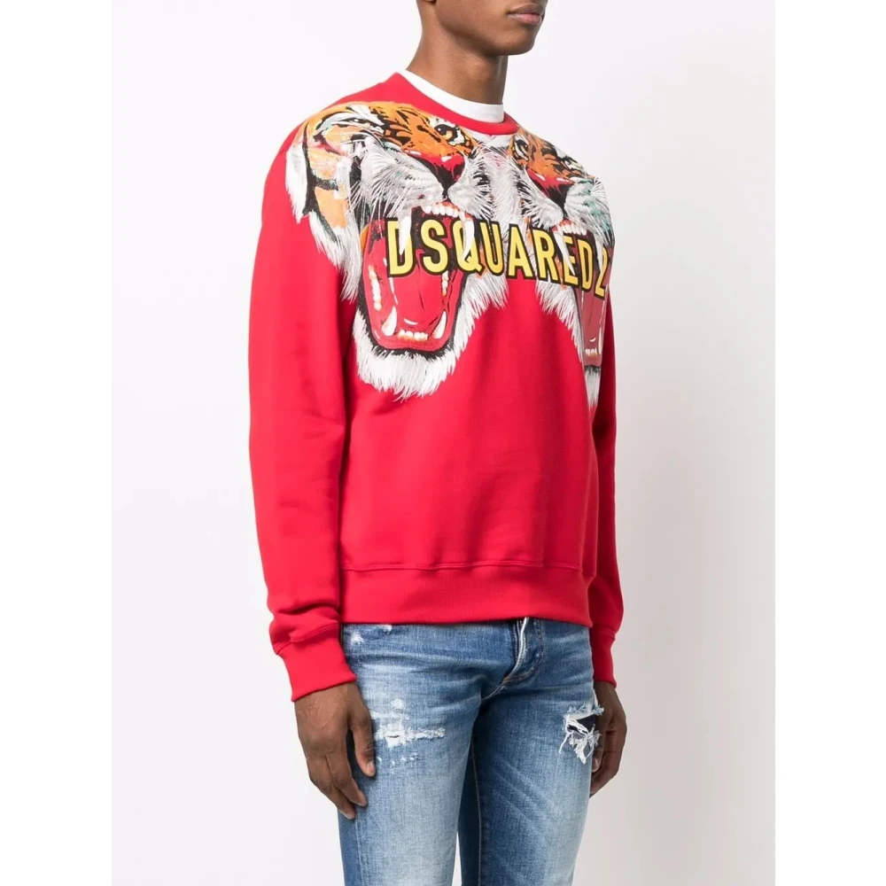Dsquared2 Stijlvolle Sweatshirt Truien Breiwerk Red Heren