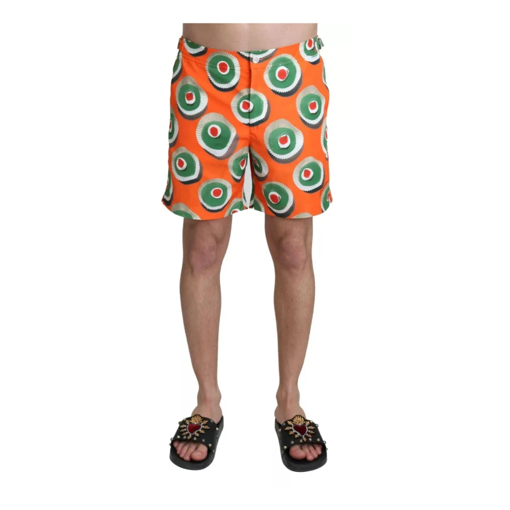 Dolce & Gabbana Zwemshorts met Cupcake Print en Zakken Multicolor Heren