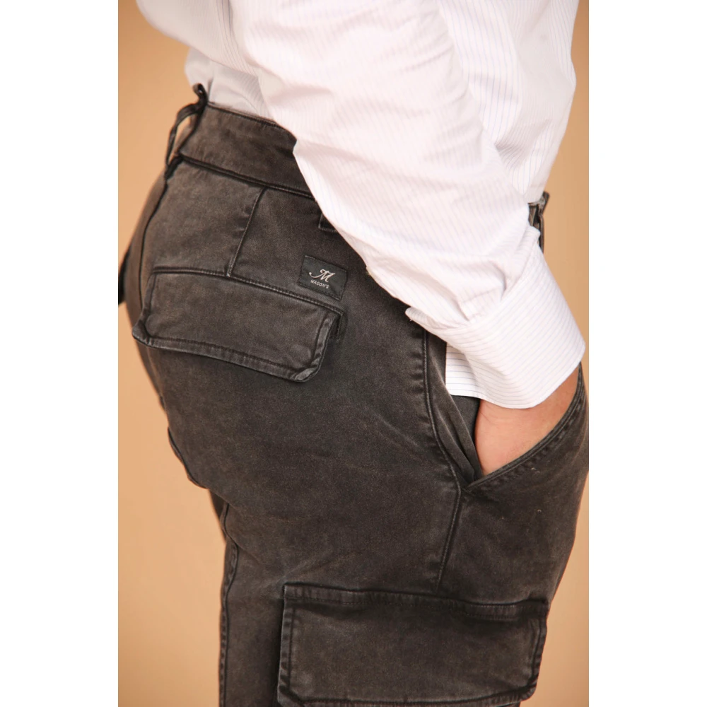 Mason's Slim Fit Cargo Broek Chile Model Black Heren