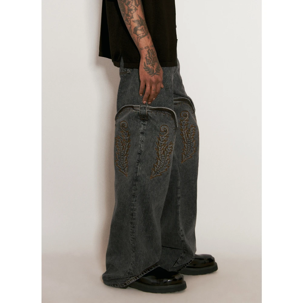 Y Project Cowboy Cuff Jeans Black Heren