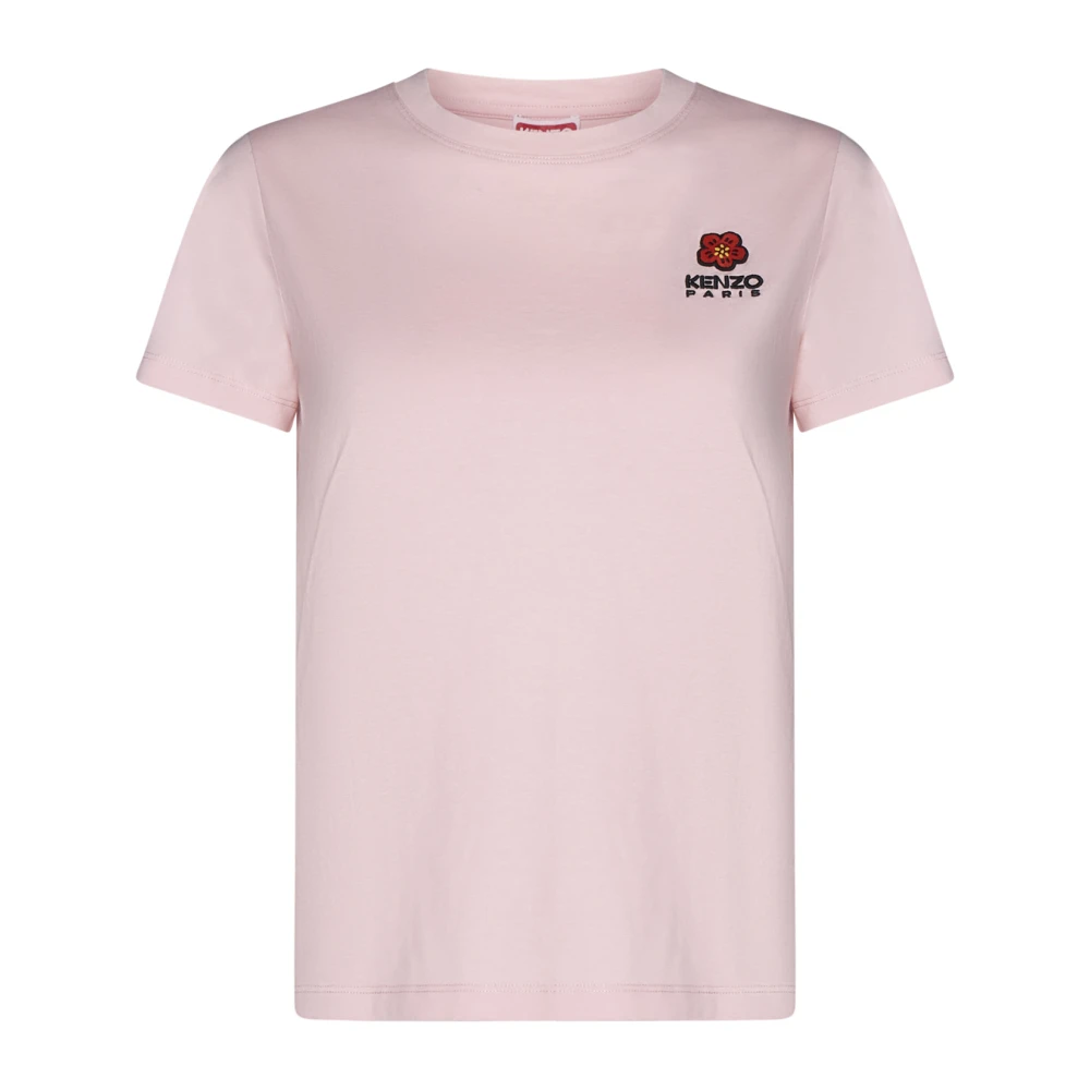 Kenzo Boke Flower Geborduurd T-shirt Pink Dames